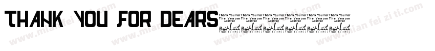 thank you for dears字体转换